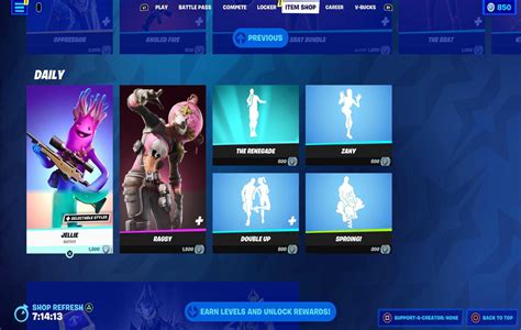 Today's Current Item Shop .